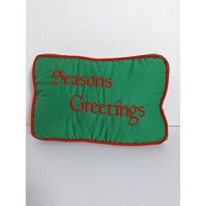 Nettle‎ Creek Season's Greetings Decorative Throw Pillow 12"x 8" Christmas Decor